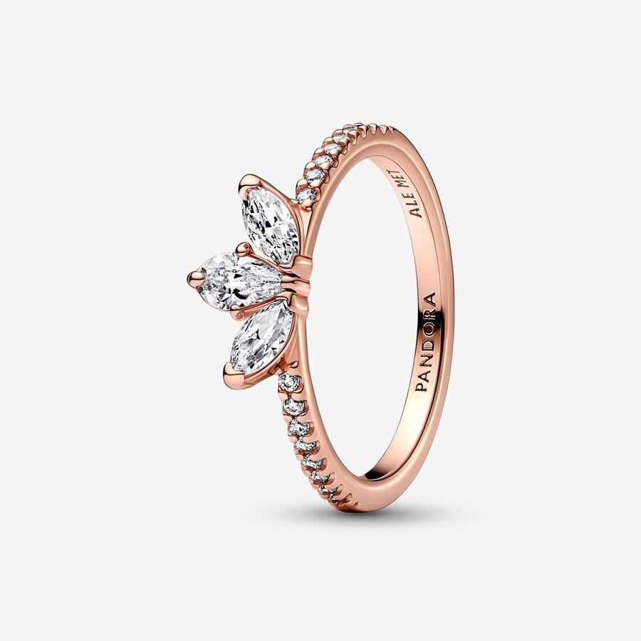 Sparkling Herbarium Cluster Ring Rose Gold