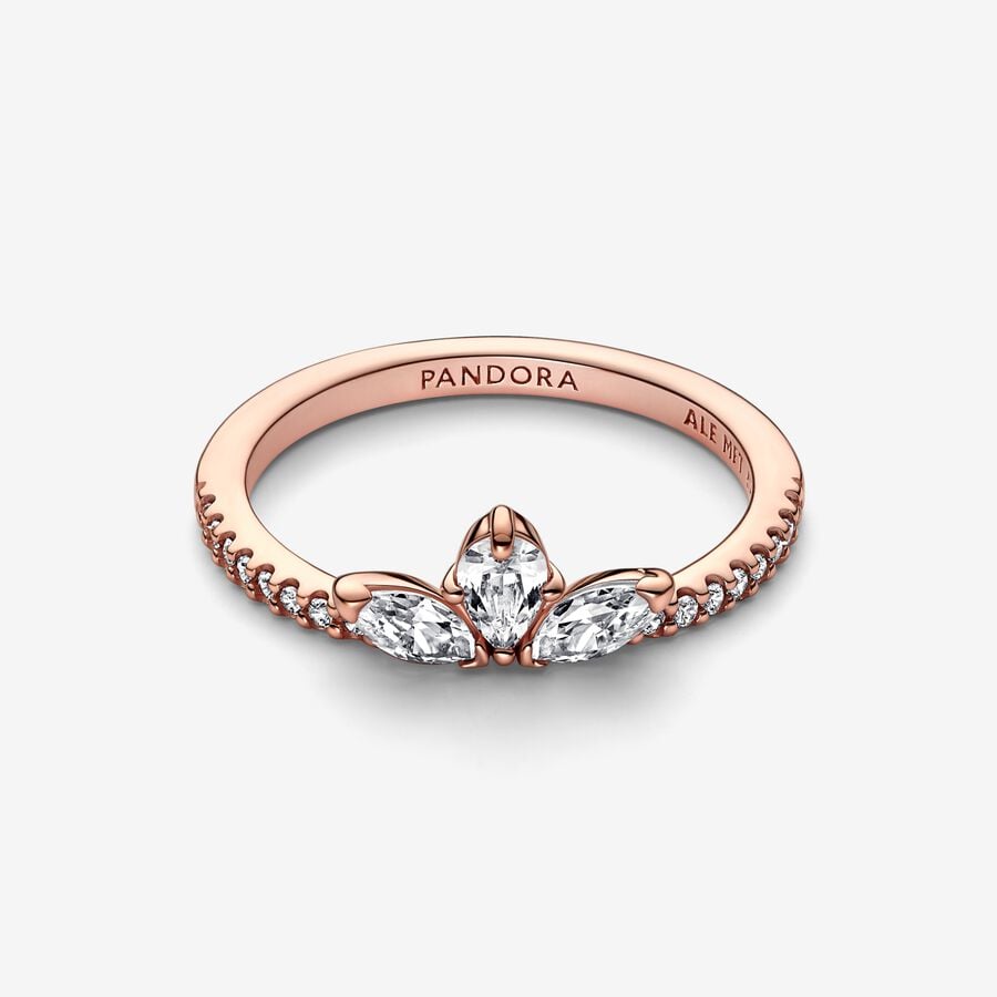 Sparkling Herbarium Cluster Ring Rose Gold