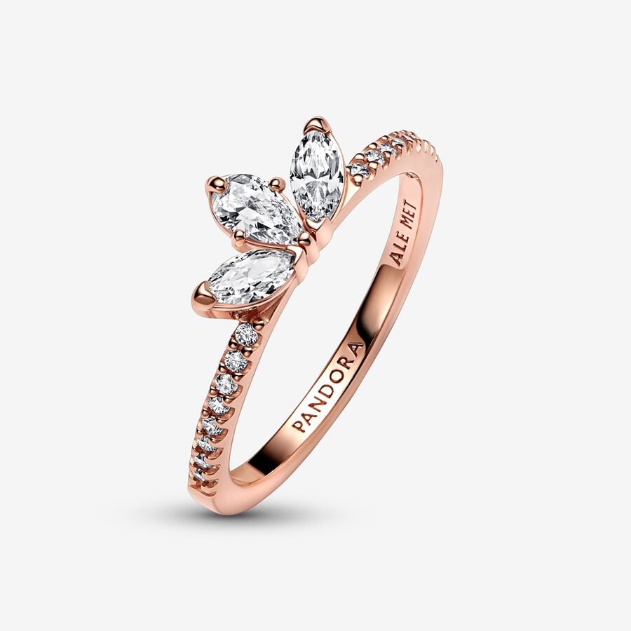 Sparkling Herbarium Cluster Ring Rose Gold