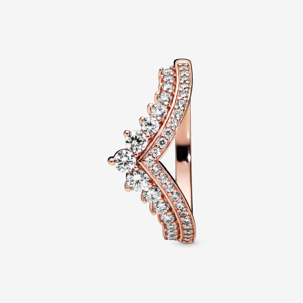 Pandora Princess Wishbone Ring Rose Gold