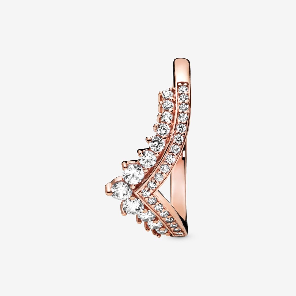 Pandora Princess Wishbone Ring Rose Gold