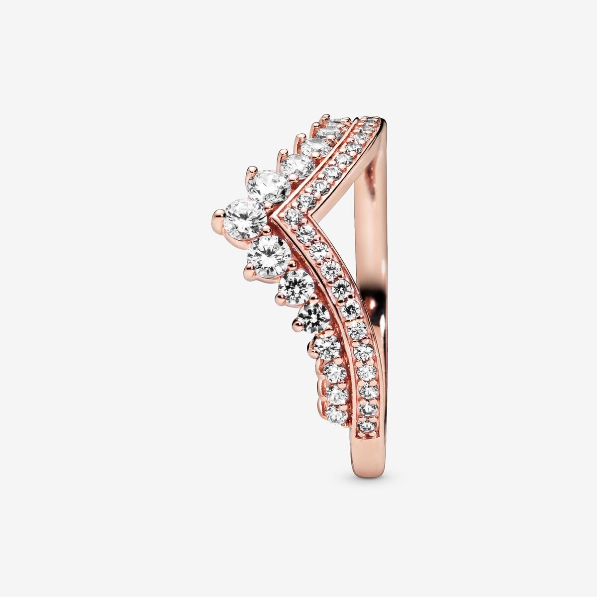 Pandora Princess Wishbone Ring Rose Gold