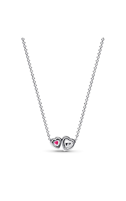 Pandora Halo Hearts Pendant Necklace