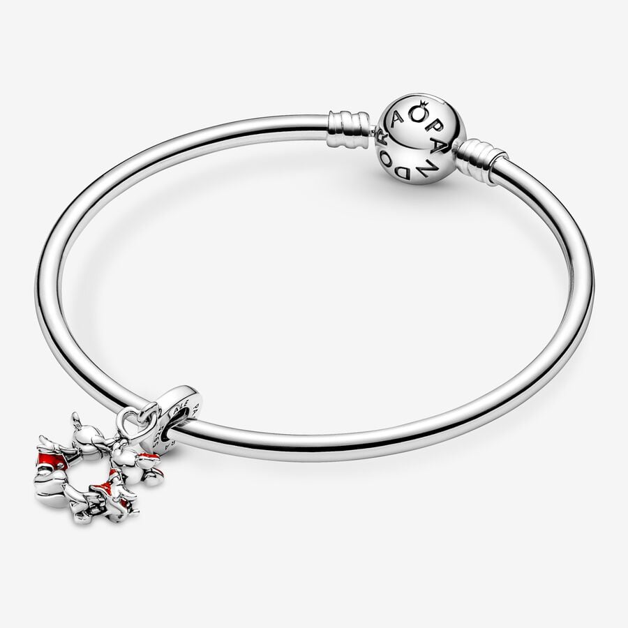 Pandora Disney Mickey Mouse & Minnie Mouse Kissing Dangle Charm