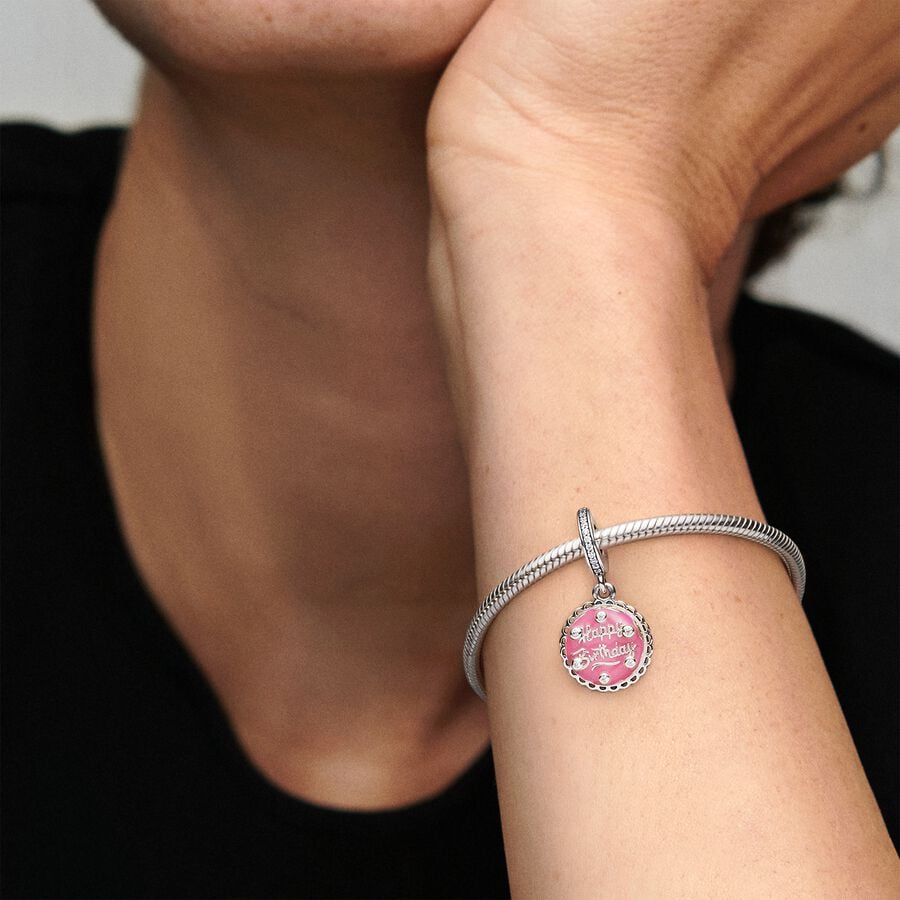 Pandora Pink Birthday Cake Dangle Charm