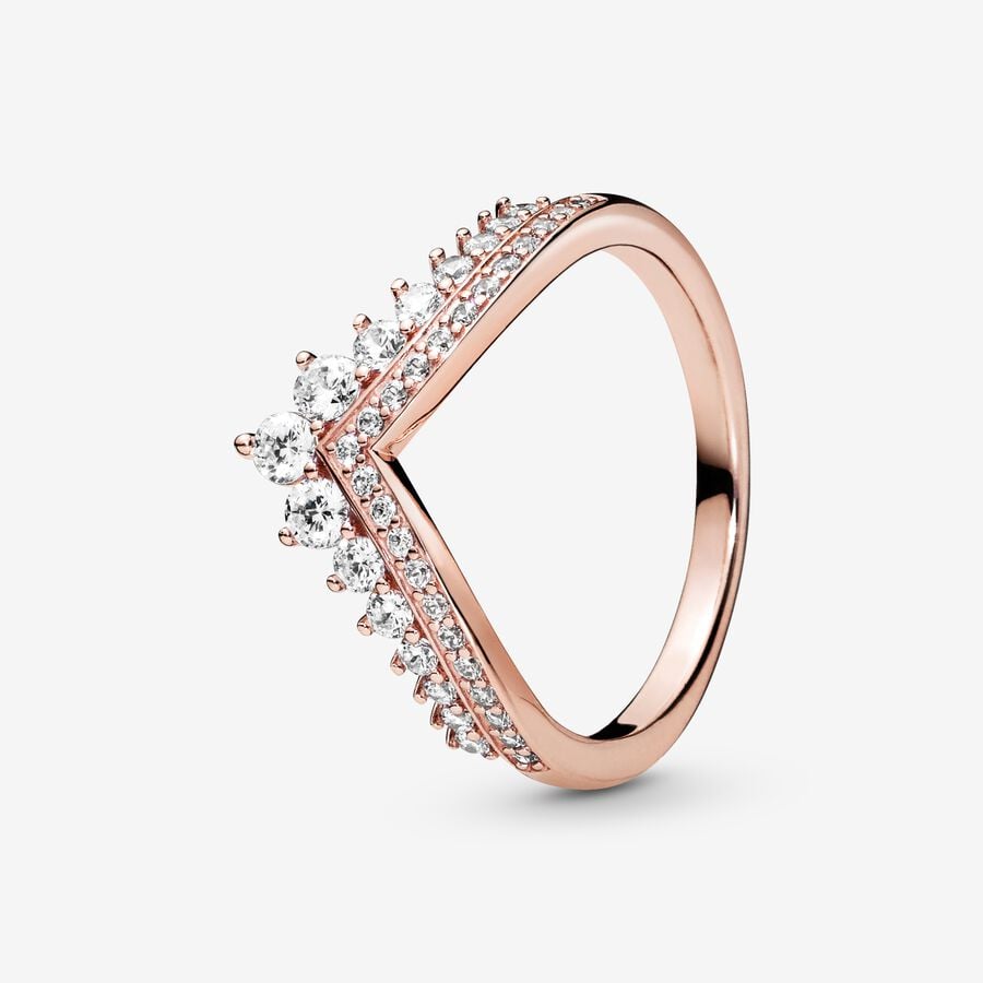 Pandora Princess Wishbone Ring Rose Gold