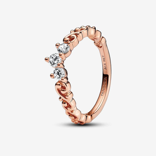 Pandora Regal Rose Gold Swirl Tiara Ring